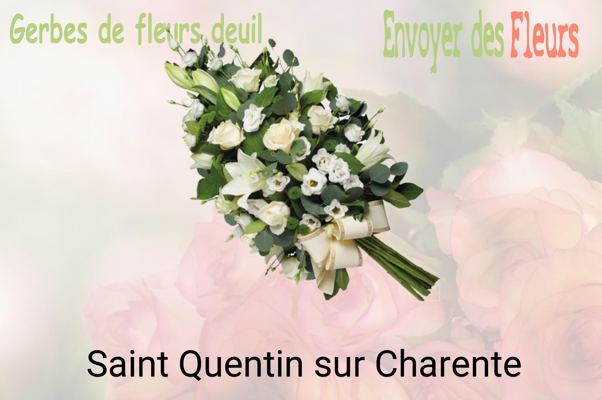 Gerbe de fleurs de deuil livrée à Saint-Quentin-sur-Charente
